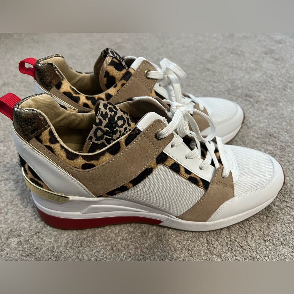Brand New MK Michael Kors Georgie leather and calf hair shoes